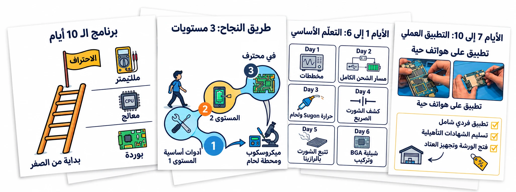 برنامج دورة صيانة الكارت مار 10 أيام بالتفصيل